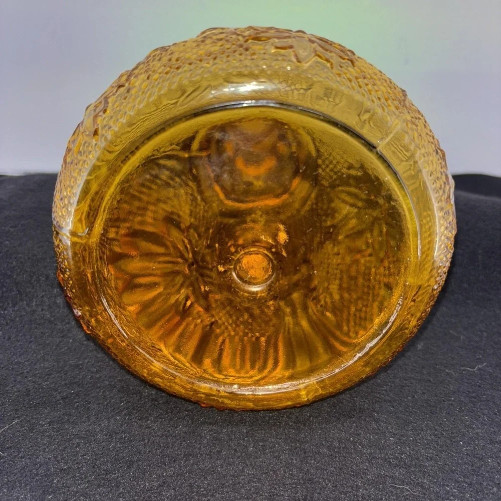 Vintage Indiana SANDWICH Glass Amber Tiara Decanter Replacement Christmas